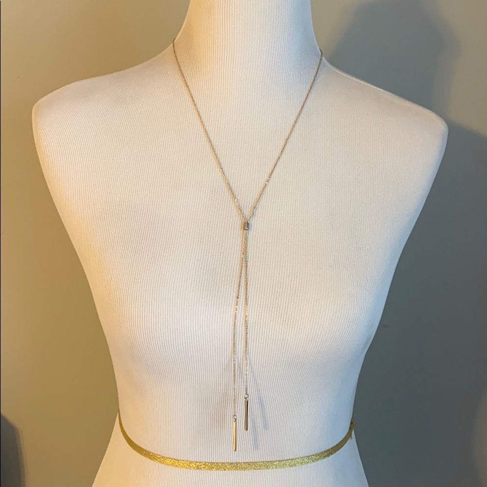 Lulus Gold Lariat Necklace